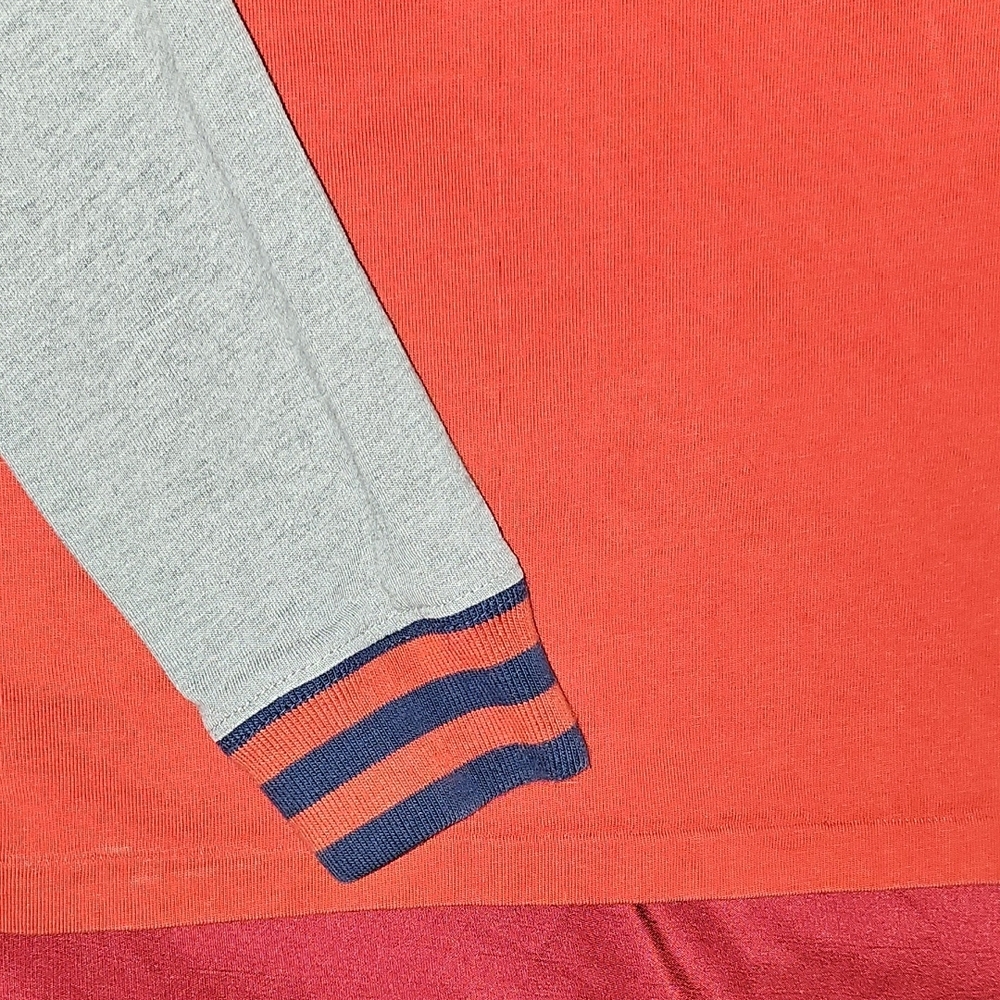 EUC Chaps Kids Red, Navy, and Gray Raglan Pullover With Zipper - Picture 3 of 3